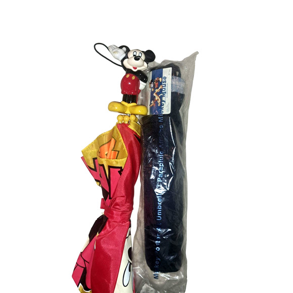 TWO ADORABLE Mickey Mouse Umbrellas - ONE SEALED AVON VINTAGE - Picture 1 of 7